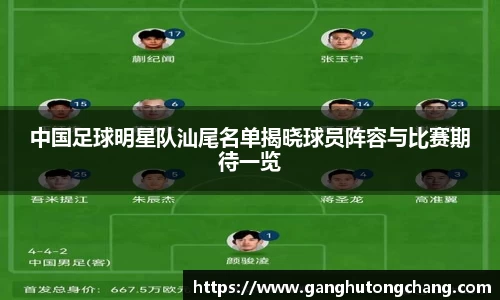中国足球明星队汕尾名单揭晓球员阵容与比赛期待一览